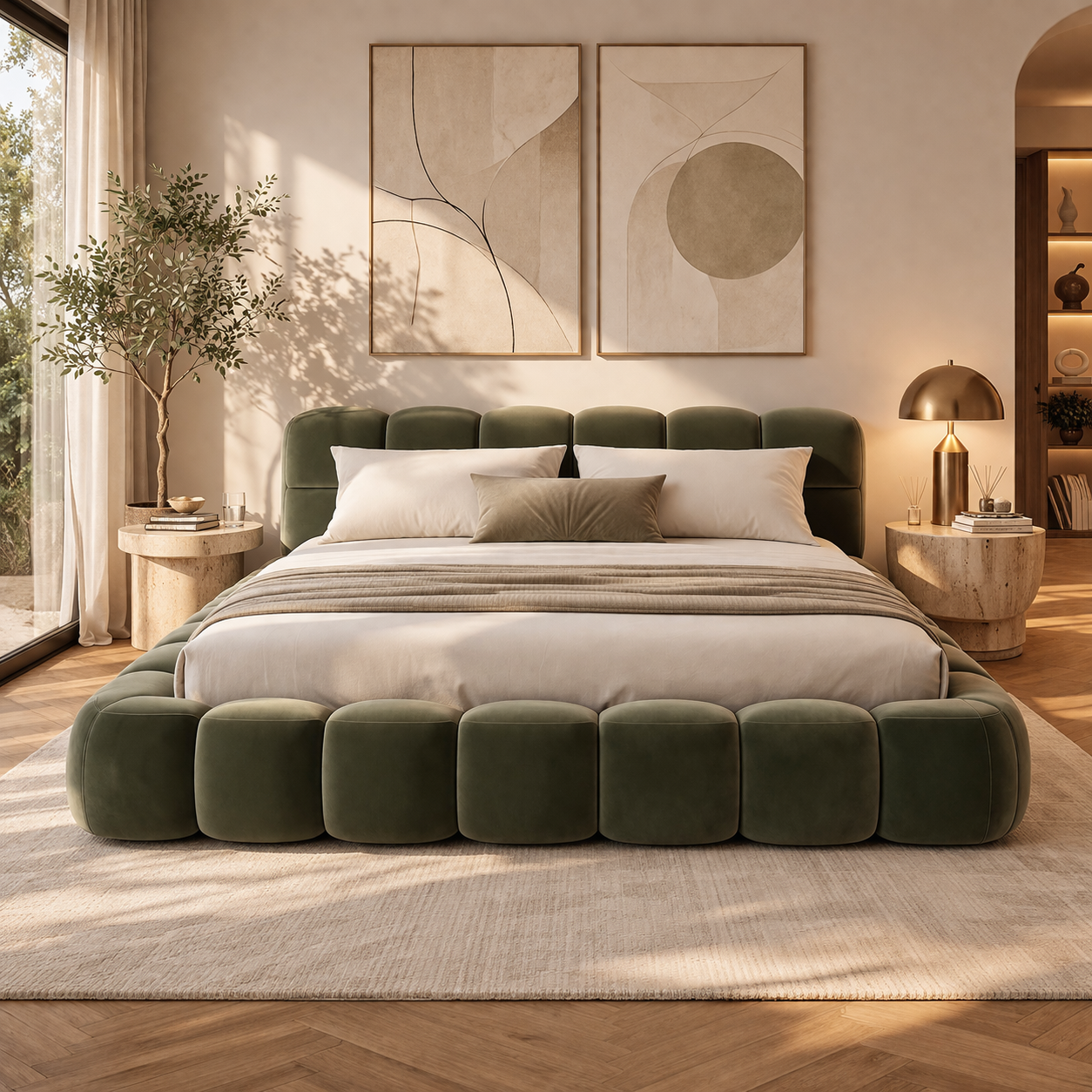 Cloud Bubble Bed by Urbana Craft furnished in a premium architectural bedroom.