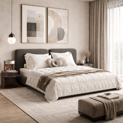 Double Arch Bed by Urbana Craft furnished in a premium architectural bedroom.