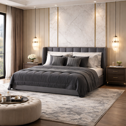 Eclipse Frame Bed by Urbana Craft showcased in a refined modern master suite.