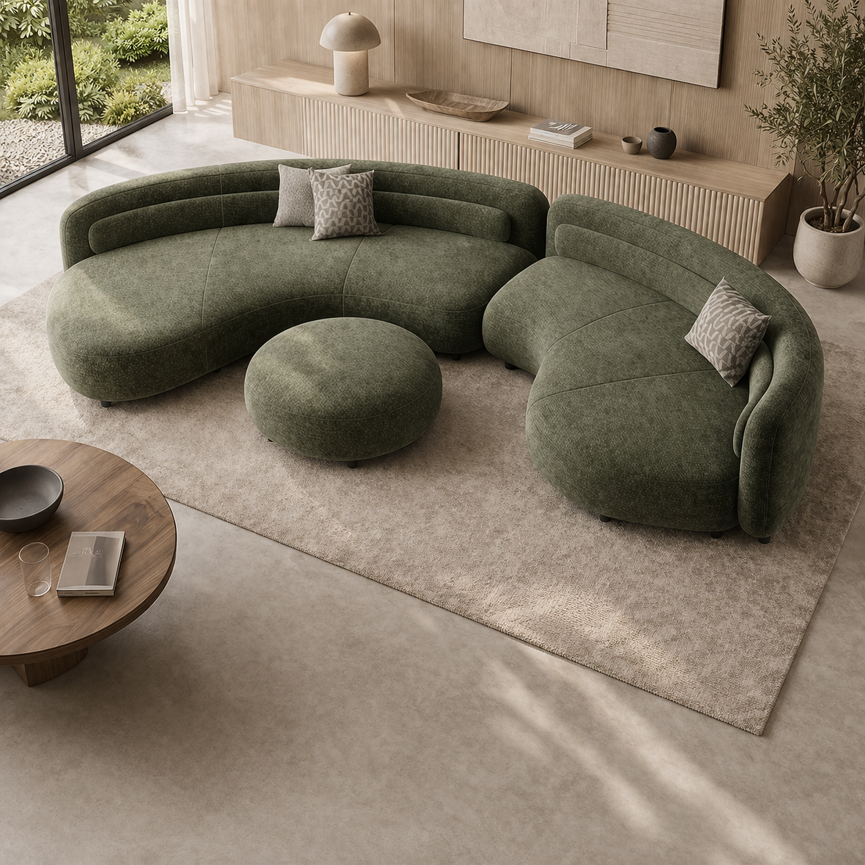 Halo Curve Sofa by Urbana Craft showcased in a refined modern residence.
