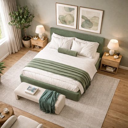 Nova Frame Bed by Urbana Craft furnished in a premium architectural bedroom.