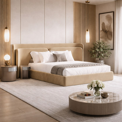 Orion Crest Bed by Urbana Craft furnished in a premium architectural bedroom.